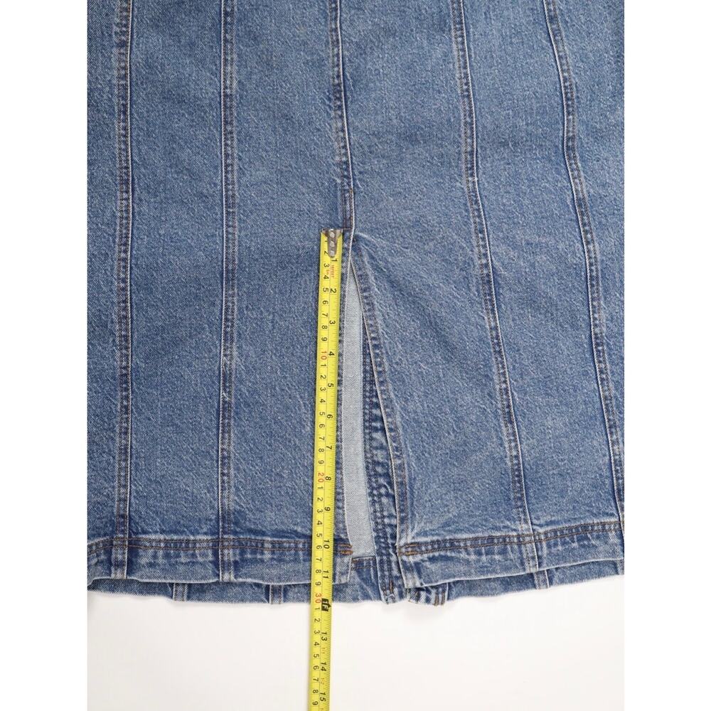 Habitual Denim Midi Shirt Dress Button Front Collared Balsam Blue NWT Medium - Picture 12 of 13